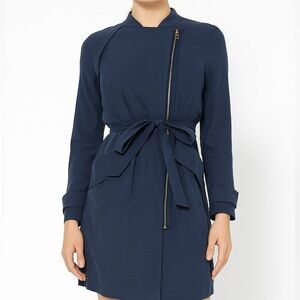 Babel Fair collarless trench jacket
